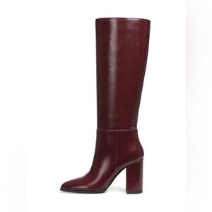 Elegant Burgundy Knee-High Boots
